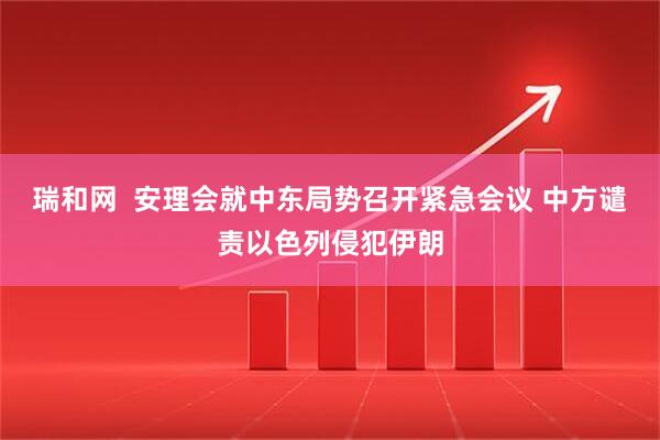 瑞和网  安理会就中东局势召开紧急会议 中方谴责以色列侵犯伊朗