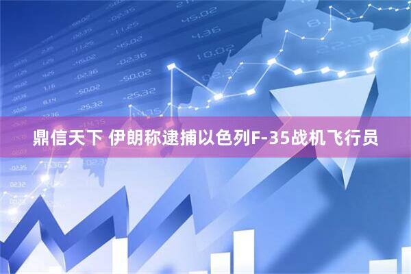 鼎信天下 伊朗称逮捕以色列F-35战机飞行员