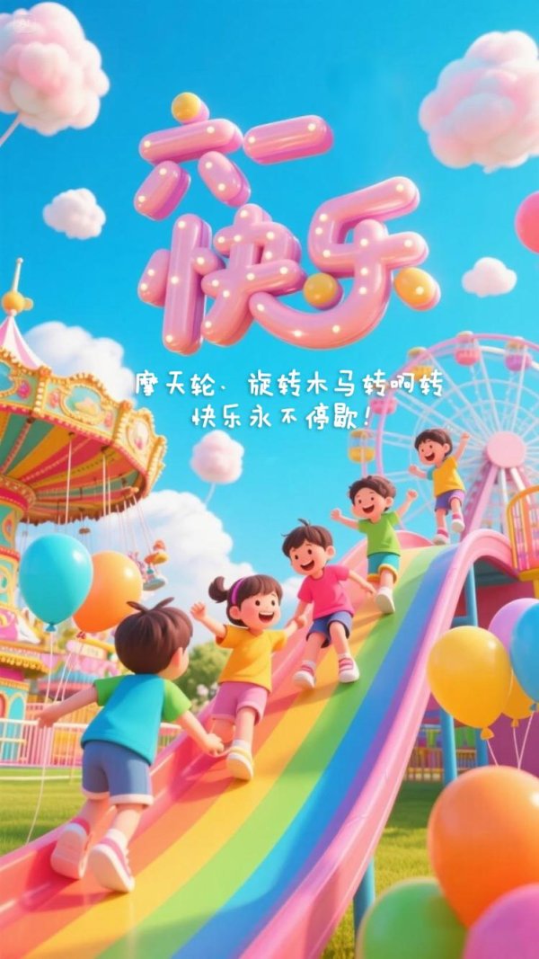 长江配资 儿童节海报 | 童年的N种快乐，AI画给你看！